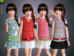 Sims 3 — Summer Leisure Outfit by lillka — Summer leisure outfit with belt Everyday/Formal/Athletic 4 styles/recolorable