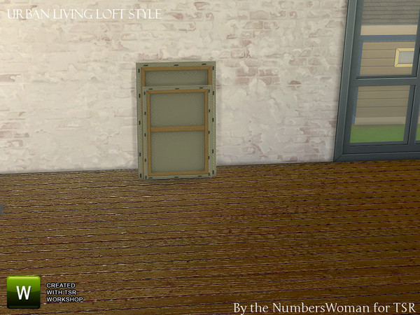 Sims 4 — Loft Living duo Blank Canvas by TheNumbersWoman — True Urban second hand loft style.The NumbersWoman at TSR.