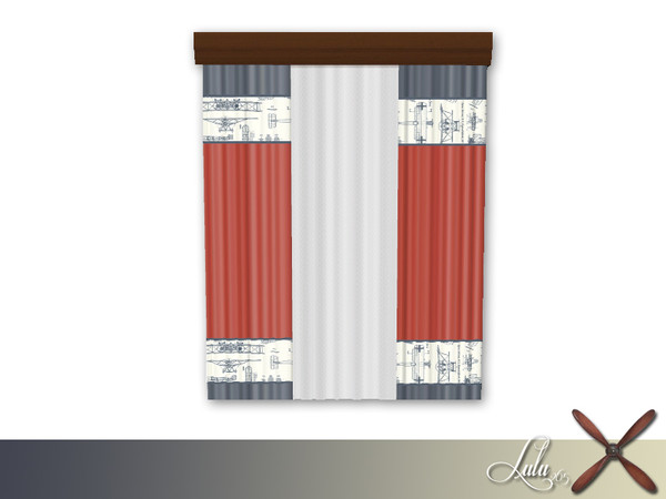 Sims 4 — Port Bedroom Curtains by Lulu265 — Part of the Port Bedroom Set