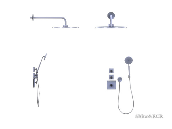 Sims 4 — Bathroom Minimalist - shower freestanding by ShinoKCR — freestanding shower armature - combine it with the glass