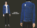 Sims 4 — Vintage Denim Jacket by francisjiao — - retro look - really easy to match