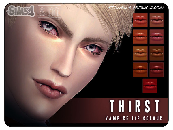 Sims 4 — [ Thirst ] - Vampire Lip Colour by Screaming_Mustard — A new lip set, inspired by Interview With A Vampire. The