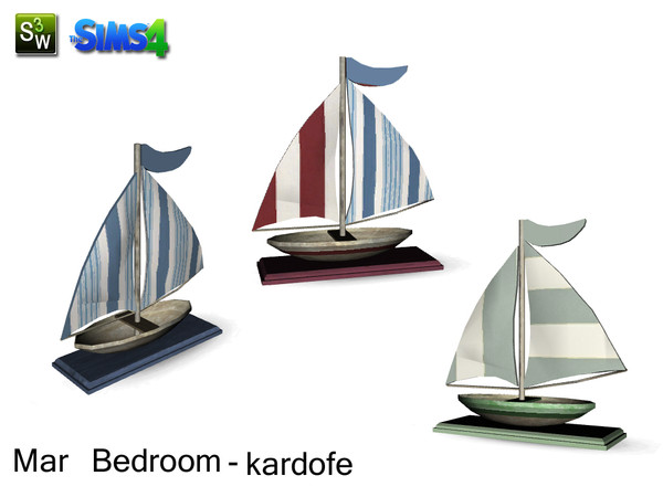 Sims 4 — kardofe_Mar Bedroom_Boat by kardofe — Decorative sailing boat