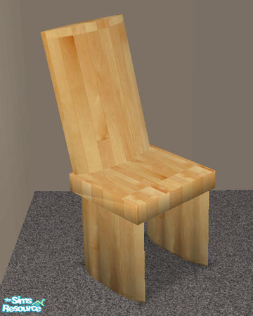 Sims 2 — Chunky dining room - yellow birch -Dining Chair  by H3wwy — A recolour of my Chunky dining room set.