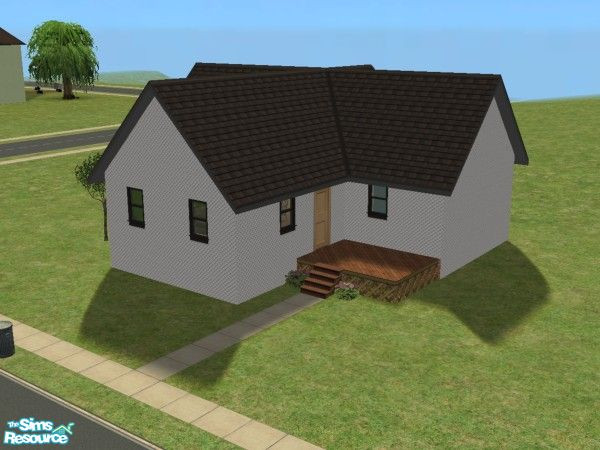 Sims 2 — Small Starter  Pad by janellevq — Small home to start sims off with. Has two bedrooms, main suite with a double