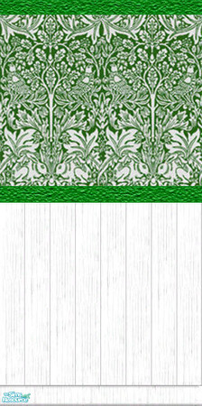 Sims 2 — Country Elegance  #1 - Green Rabbit by Riverwillows — A beautiful wallpaper, in an elegant design, against a