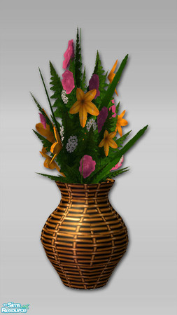 Sims 2 — Lucia Flower  - Recolour 01  by Shakeshaft — Part of a recolour set of my Lucia Lounge, fabrics in sand, light