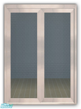 Sims 2 — GEA Plain Sliding Patio Doors STRAIGHT by simtomatic — You will need the Plain Window 1Tile STRAIGHT in order to