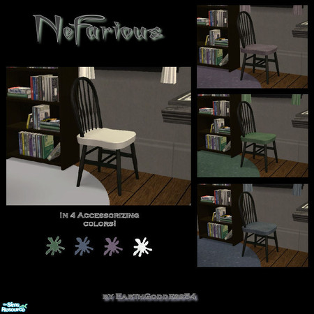 Sims 2 — Nefarious Study - Chairs by EarthGoddess54 — A nice addition to the Nefarious Study set, made for the spooky