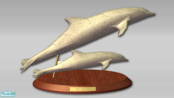 Sims 2 — Lucia Dolphin Sculpture 02 - Mesh by Shakeshaft — Part of a modern contemporary lounge set, comprising of a