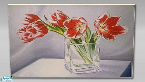 Sims 2 — Lucia Wall Print - Mesh by Shakeshaft — Part of a modern contemporary lounge set, comprising of a Sofa, Loveseat