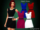 Sims 4 — Heart Dress by TheOnlyMissMel — A set of simple, stylish dresses with a heart cutout on the chest. Comes in 5