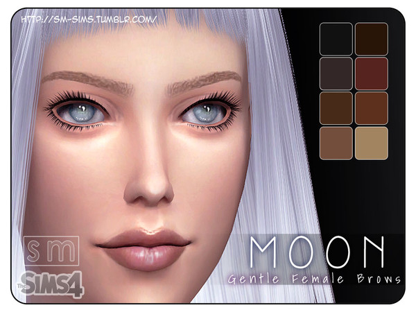 Sims 4 — [ Moon ] - Gentle Female Eyebrows by Screaming_Mustard — These eyebrows are neat and tidy, while still being