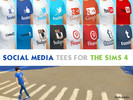 Sims 4 — Social Media Tees v2 by Binksparks — various social media tees with 2 colors each this file is revision for old