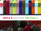 Sims 4 — DOTA 2 tees v2 by Binksparks — DOTA 2 tees with variant colors for male adult sims. revision for the old one