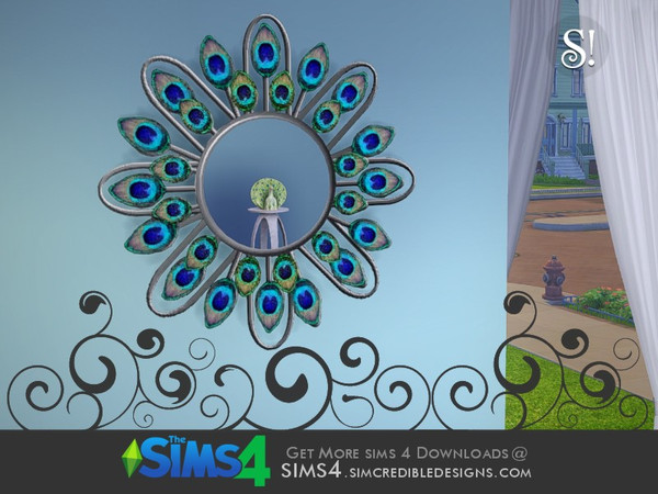 Sims 4 — We love peacock - wall mirror by SIMcredible! — by SIMcredibledesigns.com available at TSR __________________ *