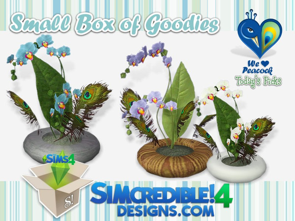 Sims 4 — We love Peacock box - flowers by SIMcredible! — It's SIMcredible! Small box of goodies #4 - Your lovely source
