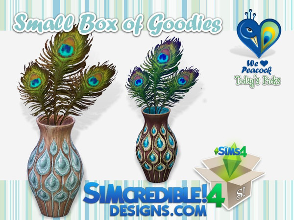 Sims 4 — We love peacock box - large vase by SIMcredible! — It's SIMcredible! Small box of goodies #4 - Your lovely