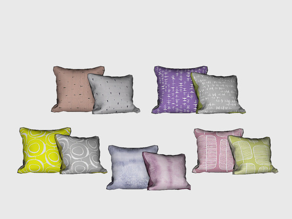 Sims 4 — Bedroom Juniper - Pillow by ung999 — Bedroom Juniper - Pillow (placed on floor or objects with slot) Color