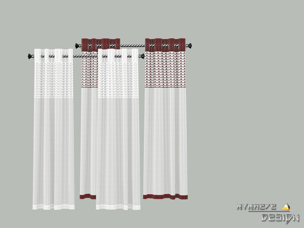 Sims 4 — Altara Curtains (2 tiles) by NynaeveDesign — Altara Build Set - Curtains (2 tiles) Located in: Decor - Window