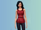 Sims 4 — Peplum Blouse Red by liz_19872 — Red Peplum Blouse with selfmade pattern.
