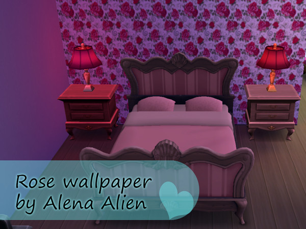 Sims 4 — 001 Rose wallpaper by Alena_Alien — 001 Rose wallpaper, 3 color choises avalable, created for Sims 4, by Alena