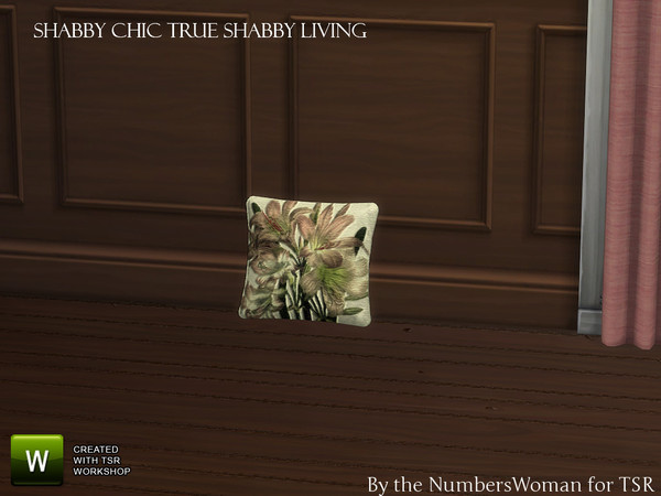 Sims 4 — True Shabby Chic Living Extra Sofa Pillows by TheNumbersWoman — Shabby yet affordable, The true nature of shabby