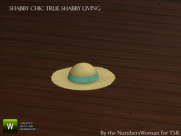 Sims 4 — True Shabby Chic Living Deco Hat by TheNumbersWoman — Shabby yet affordable, The true nature of shabby chic.