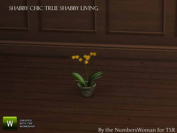 Sims 4 — True Shabby Chic Living Plant 1 by TheNumbersWoman — Shabby yet affordable, The true nature of shabby chic.
