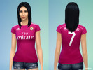 Sims 4 — Real Madrid football T-shirts v2 for female by tam_tran — Real Madrid football T-shirts v2 for female