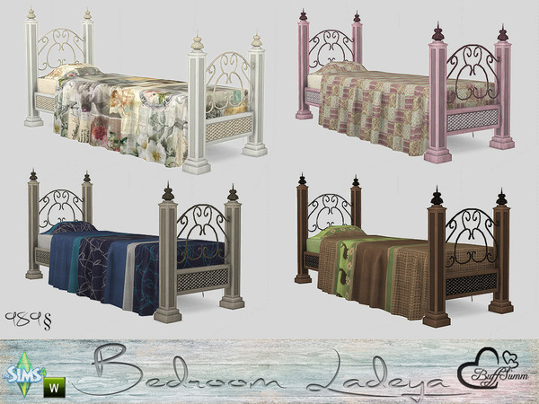 Sims 4 — Ladeya Bedroom Singlebed by BuffSumm — Part of the *Bedroom Ladeya*