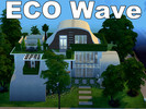 Sims 4 — ECO Wave House by Ljiru3 — This Home has enough Room on three floors for a family with two kids. This home is