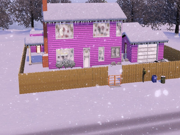 Sims 3 — Greasers' Pre-Fab: 2br, 2ba by SweetLittleRockAndRollerDesigns — This stereotypical 1950s suburban home seems to