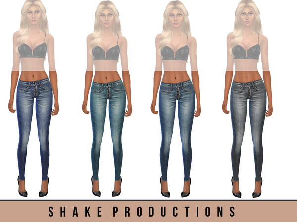 Sims 4 — ShakeProductions SET27-5 by ShakeProductions — Skinny jeans with 4 color