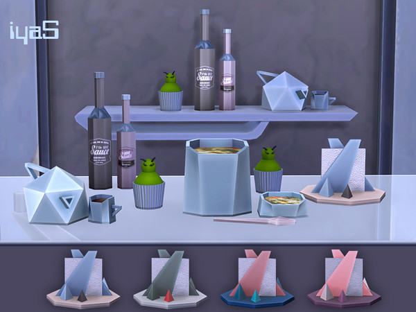 Sims 4 — Modern Napkin Holder by soloriya — Sleek modern contemporary holder to keep your napkins in place. 4 variants,