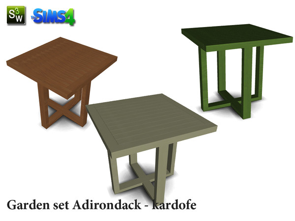Sims 4 — kardofe_Garden set Adirondack_Dining table by kardofe — Outside table for nice meals in the garden