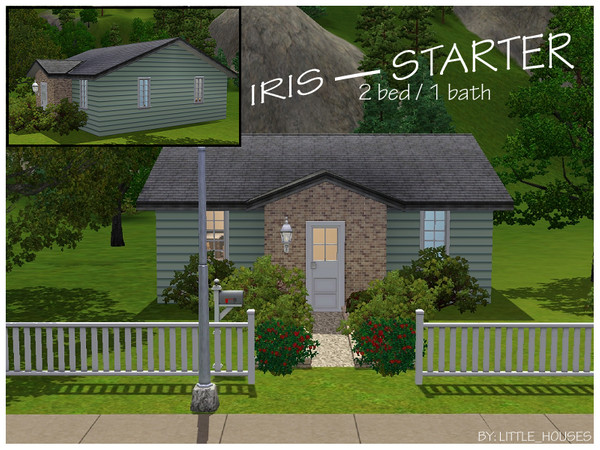 Sims 3 — Iris - Starter by little_houses — This home may look tiny from the outside but don't judge a book by its cover!