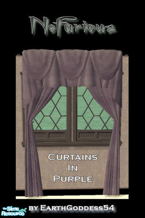 Sims 2 — Nefarious - Curtains #3 by EarthGoddess54 — Made to match the Nefarious bedroom set, made for the Haunted Hollow
