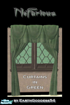 Sims 2 — Nefarious - Curtains #1 by EarthGoddess54 — Made to match the Nefarious bedroom set, made for the Haunted Hollow