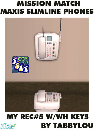 Sims 2 — TL - MM SlimLine Wall+Table Recolor5Wh by TabbyLou — My Recolor #1 Wood with white keys Recolor of Maxis