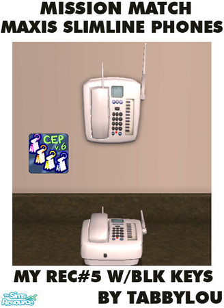 Sims 2 — TL - MM SlimLine Wall+Table Recolor5Blk by TabbyLou — My Recolor #5 Wood with black keys Recolor of Maxis
