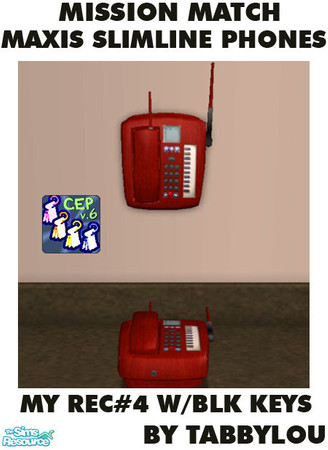 Sims 2 — TL - MM SlimLine Wall+Table Recolor4Blk by TabbyLou — My Recolor #4 Wood with black keys Recolor of Maxis