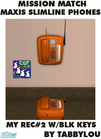 Sims 2 — TL - MM SlimLine Wall+Table Recolor2Blk by TabbyLou — My Recolor #2 Wood with black keys Recolor of Maxis