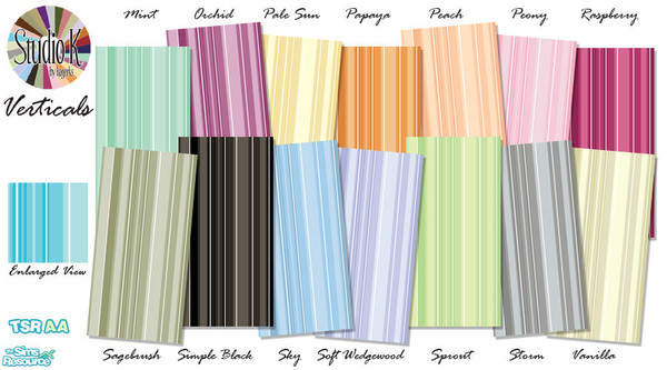 Sims 2 — Studio K Verticals 02 by StudioKhagerks — 15-28 of 28 colors. Can be found under Wallpapers. Coordinates with