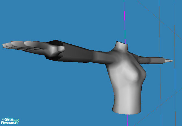 Sims 2 — Long Sleeved Shirt Mesh by Anrui — Long sleeved shirt mesh with widened sleeves.