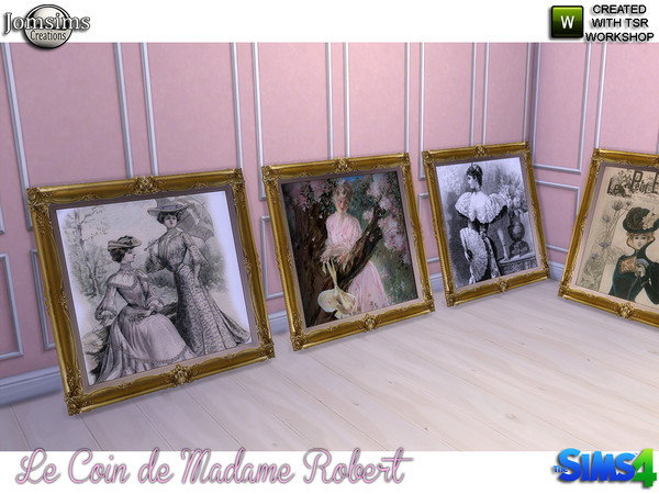 Sims 4 — madame robert wall paintings for floor by jomsims — madame robert wall paintings for floor