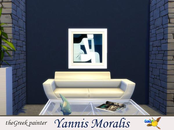 Sims 4 — evi  Yannis Moralis2 by evi — Part of a set of ten modern paintings of Yannis Moralis who was an outstanding