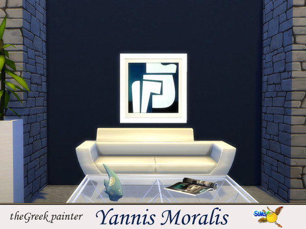 Sims 4 — evi Yannis Moralis 3 by evi — Part of a set of ten modern paintings of Yannis Moralis who was an outstanding