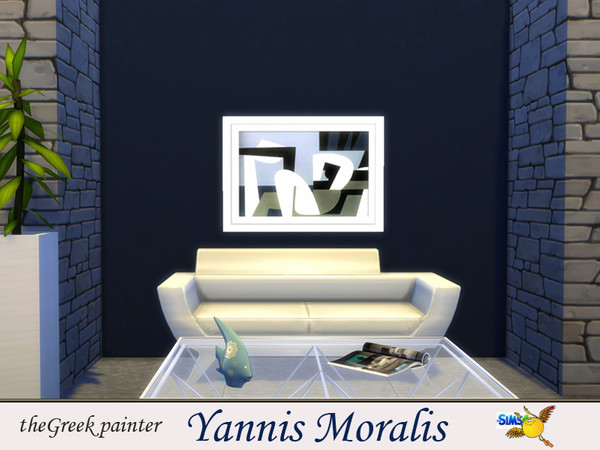 Sims 4 — evi Yannis Moralis 5 by evi — Part of a set of ten modern paintings of Yannis Moralis who was an outstanding