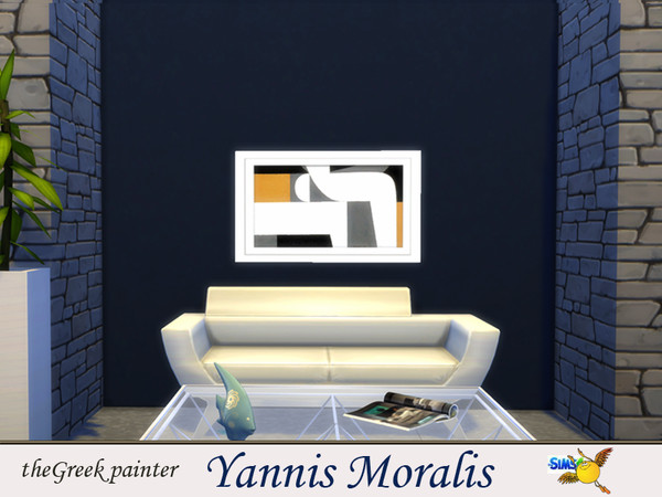 Sims 4 — evi Yannis Moralis 7 by evi — Part of a set of ten modern paintings of Yannis Moralis who was an outstanding